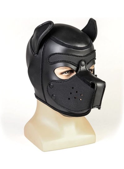 Neoprene Puppy Mask Full Face Novelty Costume Mask with Hood