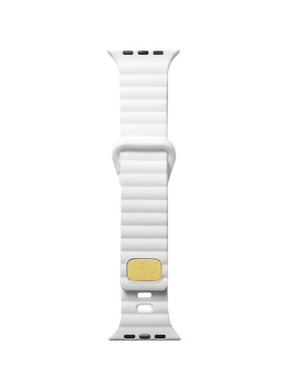 Replacement Sport Silicone Strap breathable design Compatible with 42/44/45/49mm Sizes white