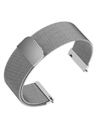 Adjustable Stainless Steel Mesh Replacement Watch Straps for Women Watches 22mm Silver