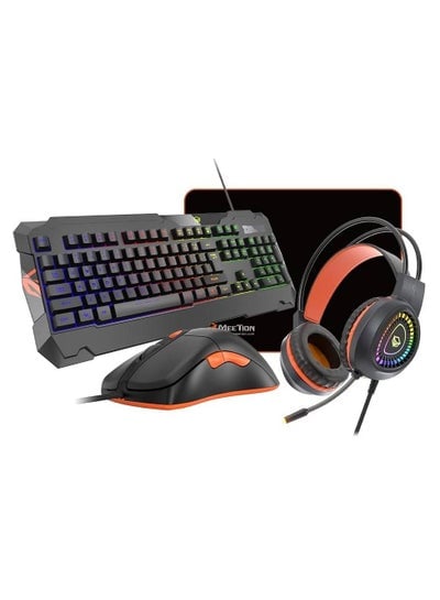 4 in 1 Gaming Combo Kit MT-C505, Anti-Ghost Gaming Keyboard, Gaming Mouse, Backlit Gaming Headphone, High-Precision Gaming Mouse Pad