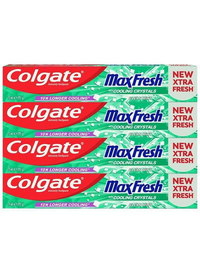 Max Fresh Clean Mint Gel Toothpaste - 4 X 75 ml