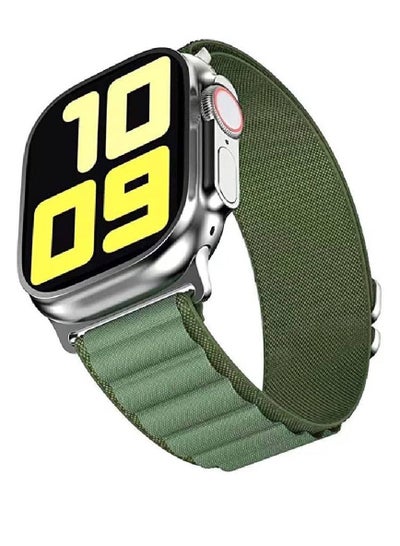 Replacement Nylon Loop Strap With Metal G‑Hook For Apple Watch Series 8 | 8 Ultra Green