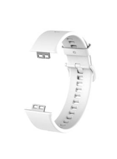 Replacement Silicone Band compatible with Huawei Watch Fit White