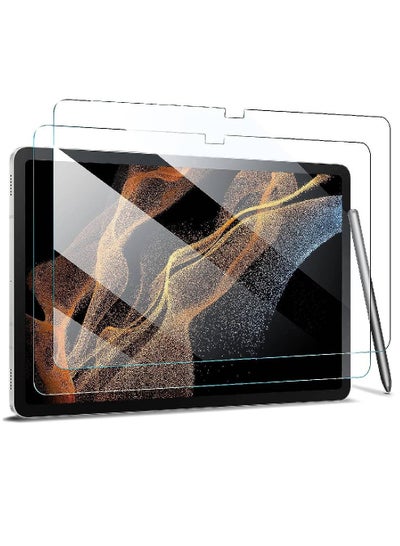 2 Pack Samsung Galaxy Tab S8 Ultra Premium 9H Hardness Round Edge Tempered Glass Screen Protector