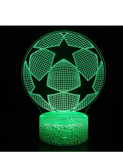 3D Lamp Football Player Figure Kids Nightlight for Room Decoration LED Color Changing Night Light Anime Gift Touch and Remote Mode