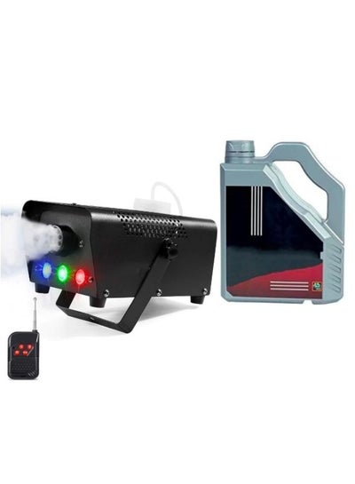 Professional DJ LED Fog Machine 3 Color Light with Wireless Remote Control and 5L Fog Liquid