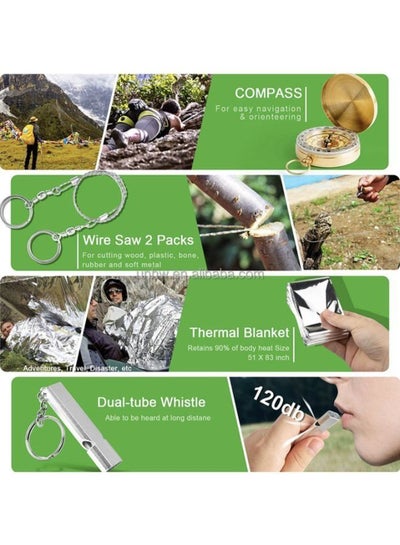 18-in-1 Multifunctional Emergency Survival Kit for Hiking and Camping
