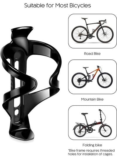 2 Pieces Bike Water Bottle Holder Easy to Install Water Cage for Road and Mountain Bikes Lightweight and Durable Bike Bottle Cage