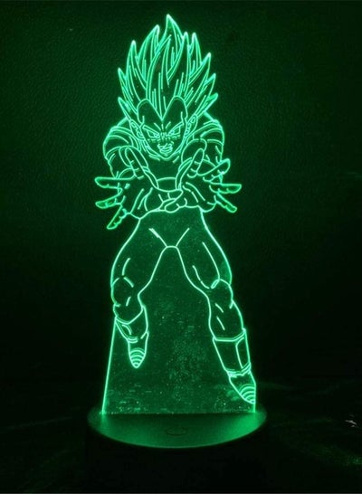 3D Illusion Lamp LED Multicolor Night Light Dragon Ball Vegeta 7/16 Colors Fading Mood USB Touch Table Lamp Christmas Gift Best Birthday Holiday Gifts for Children