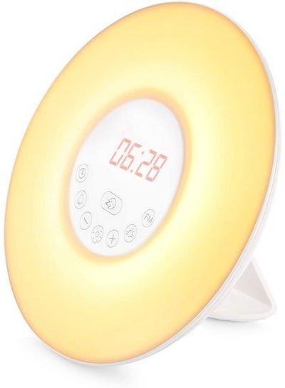 Wake Up Light Sunrise Alarm Clock with 6 Changing Colors Night Light Alarm Clock for Bedroom