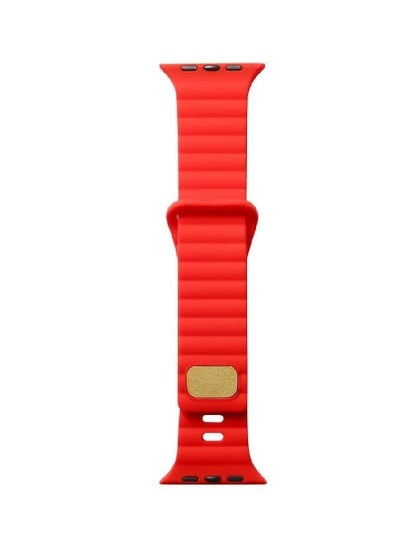 Replacement Sport Silicone Strap breathable design Compatible with 42/44/45/49mm Sizes Red