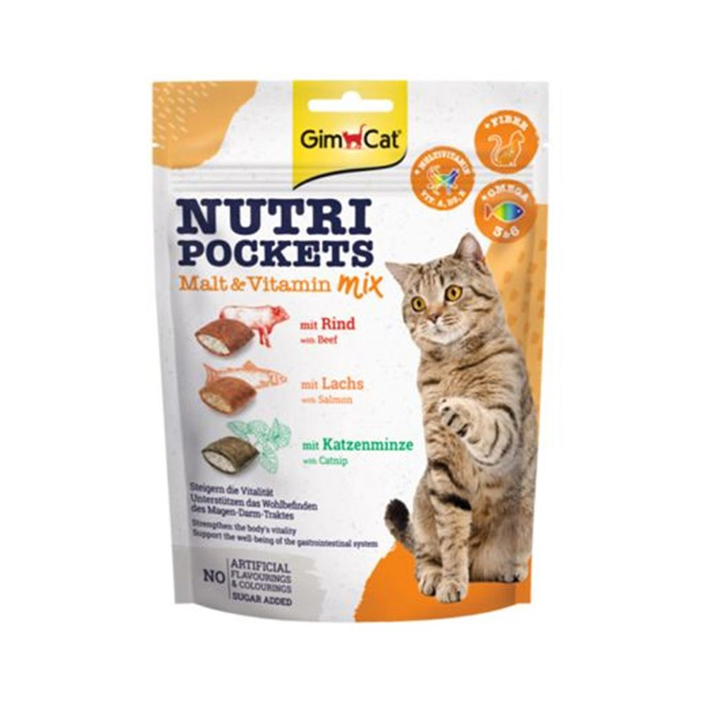 Gimcat Nutri Pockets Malt&Vitamin 150 Gr.