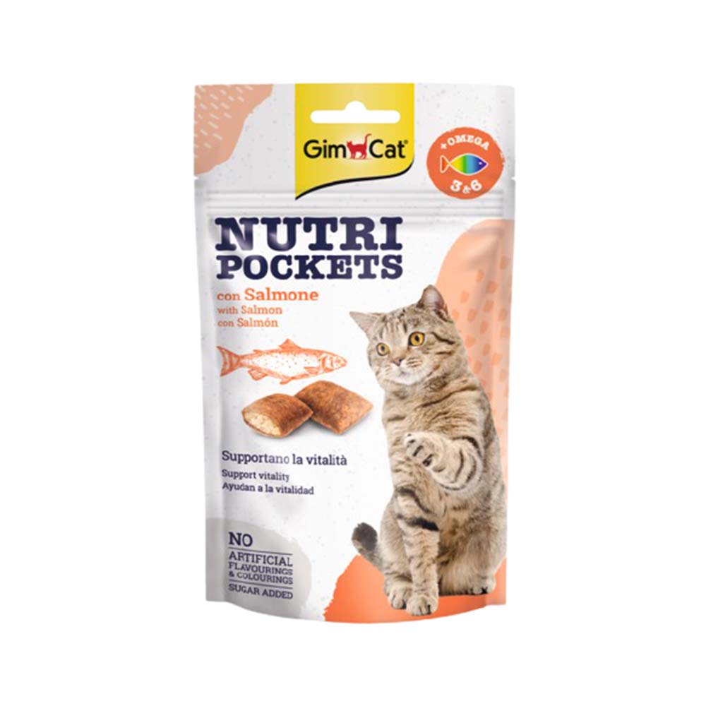 Gimcat Nutri Pockets With Salmon And Omega 3&6 60G