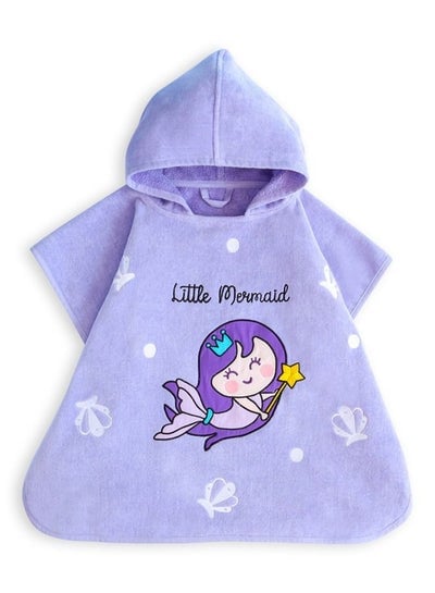 Milk&Moo Kids Poncho Little Mermaid Hooded Beach Towels for Kids