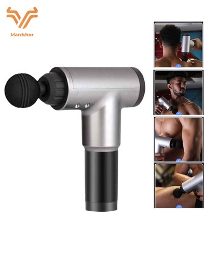 Electric Muscle Massage Gun Hand Held Deep Tissue Body Massager with 4 Heads Adjustable Pressure