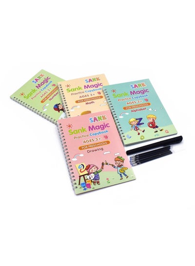 Sank Magic Practice copybook for kids Reusable Number & Letter Tracing Books, Drawing & Math Practice Books - Print Handwriting Workbook for Beginners, Preschoolers & Kindergarten Kids
