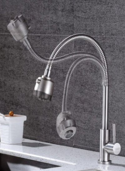 360 Flexible Degree Faucet Sprayer With Tap Silver