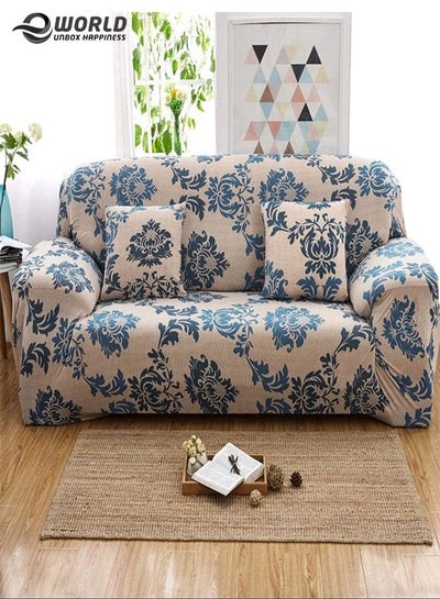 Stretch Sofa Printed Couch Covers, Slipcovers for 2 Cushion Couches Sofas Fabric Material Perfect Universal Furniture Protector