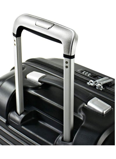 Wheeled Suitcase TPO Hard Case Lightweight and Robust Travel Case 4 Quiet 360 Degree Wheels TSA Lock Telescopic Handle Minimalist & Modern KH16 Set of 3 Black