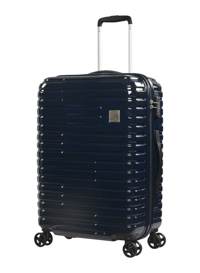 Wheeled Unisex Hard Shell Luggage Trolley Makrolon Lightweight 4 Quiet Double spinner Wheel Suitcase with TSA lock KH53M DAzure Blue