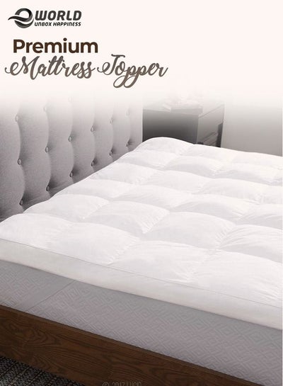 Double Mattress Topper Extra Soft Cotton and Fluffy Proctor for Bed, Hypoallergenic Microfiber Fabric