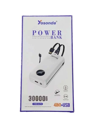 YXD-A70 30000 mAh 4 in 1 USB fast Power Bank