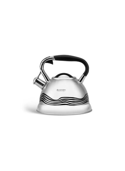 EDENBERG 3.0L Kettle with Nylon Handle | Stovetop Kettle for Water & Tea | Food Grade Stainless Steel Tea Kettle with Nylon Handle | Silver, 3.0L