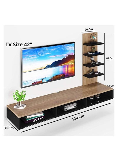 Wooden Twist TV Unit Shelf Dressing and Bed Size Table for Home Office