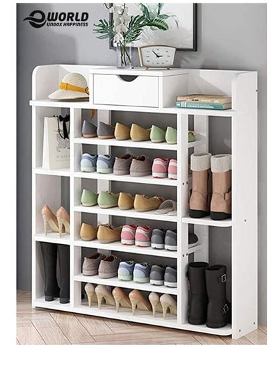 13-Tier Stylish  Shoe Organizer Rack For Entryway Hallway Storage Furniture With Open Shelves