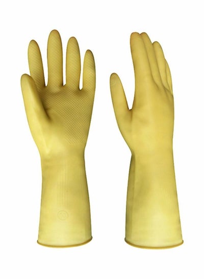 Household Long Sleeve Cleaning Glove Set Yellow