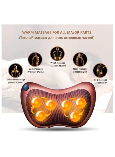 Neck Massage Pillow And Shoulders, Adomen, Legs And Back Relaxation By 8 Head With Magnet Vibrator Electric With Heating Kneading Therapy