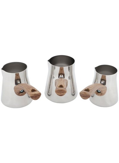 Definition Stainless Steel Turkish Coffee Pot Set with Stand