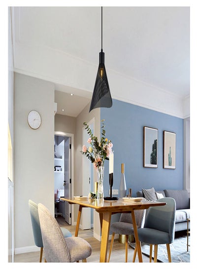 Mesh Cage Pendant Light For Living Room Bedroom Cafe Home Décor Black