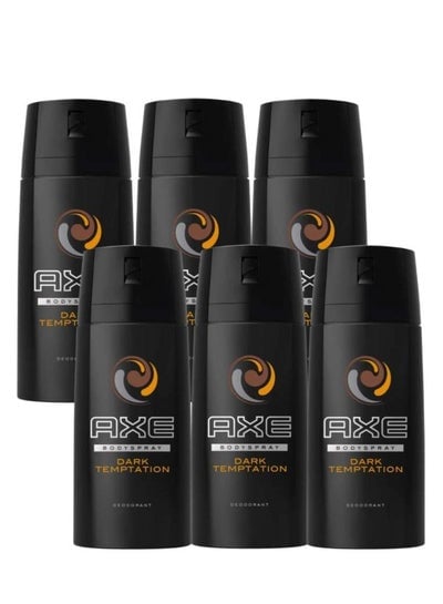 Pack Of 6 Dark Temptation Deodorant Body Spray