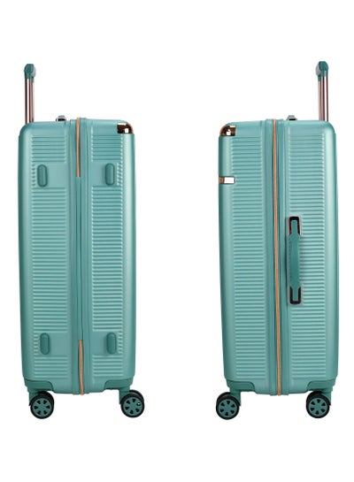 Hard Case Luggage Trolley For Unisex ABS Lightweight 4 Double Wheeled Suitcase With Built In TSA Type Lock A5123 Light Green