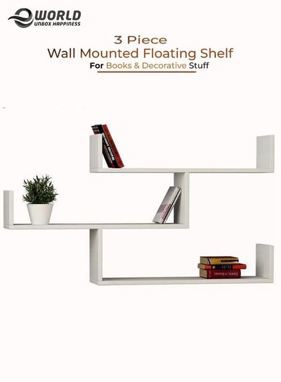 Set of 3 Wall Mounted Floating Shelf for Decorative and other Stuff