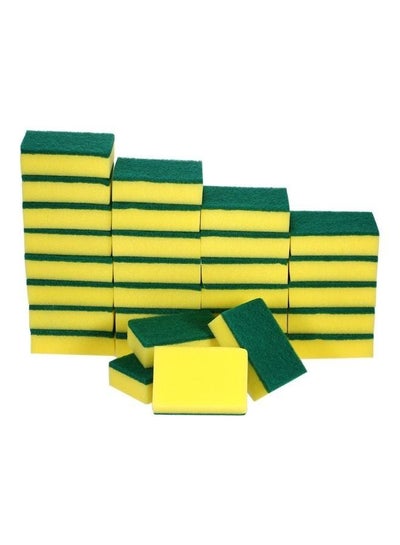 30-Piece Multi-purpose Double-Faced Sponge Set Green/Yellow