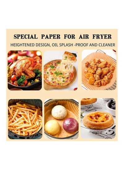 300 PCS Air Fryer Disposable Paper Liner, Non-Stick Air Fryer Liners, Round Food Grade Baking Paper for Air Fryer Oven Roasting Microwave
