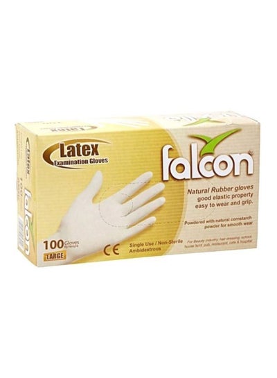 100-Piece Disposable Gloves Set White Large