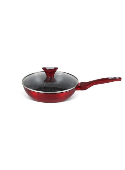 EDENBERG 12-piece Red Diamond Design Cookware Set | Stove Top Cooking Pot| Cast Iron Deep Pot| Butter Pot| Chamber Pot with Lid