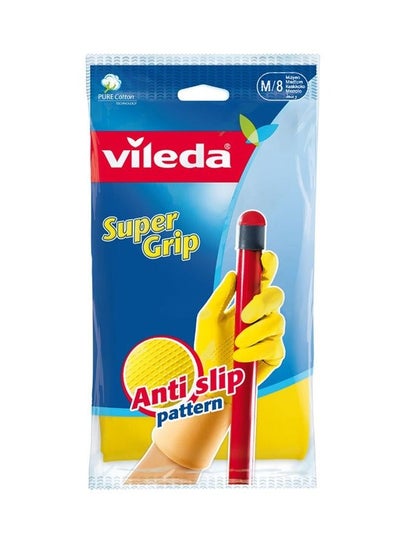 Super Grip Reusable Glove Yellow M