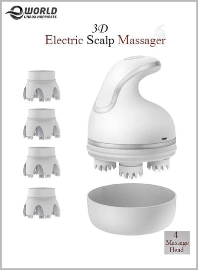3D Electric Kneading Therapy Massager for shoulders abdomen and Back, with 4 massaging head