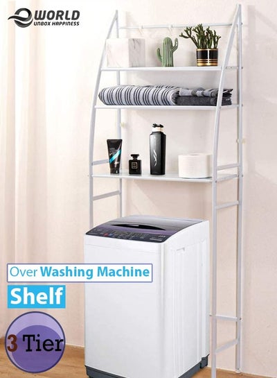 3-Tier Shelf Over the Washing Machine Laundry Storage Organizer Bathroom Rack Adjustable Height