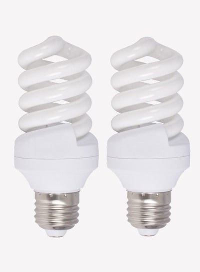 2-Piece Energy Saver 20W Screw Base E27, Cool Day Light 6400K Bulb