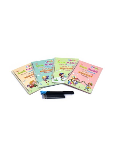 Sank Magic Practice copybook for kids Reusable Number & Letter Tracing Books, Drawing & Math Practice Books - Print Handwriting Workbook for Beginners, Preschoolers & Kindergarten Kids