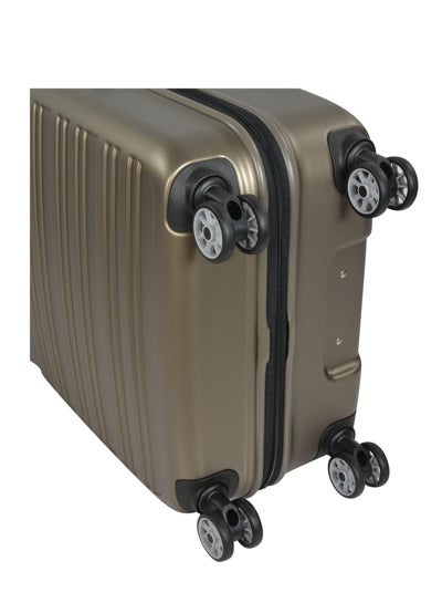 Hard Case Trolley Luggage Set of 3 Makrolon Polycarbonate Super Lightweight Anti Scratch Suitcases 4 Quiet Double Wheels TSA Lock KF91 Coffee Coffee