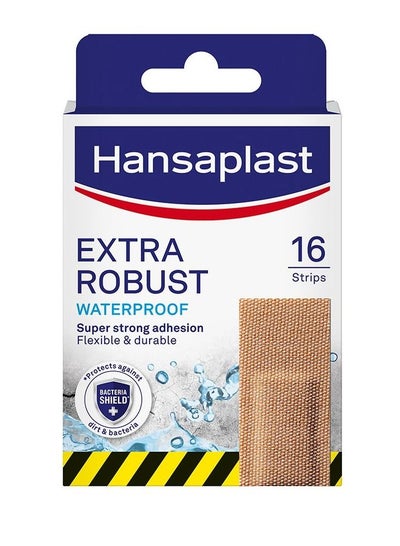 Hansaplast Extra Tough Plasters, Waterproof, Flexible & Durable, 16 Strips
