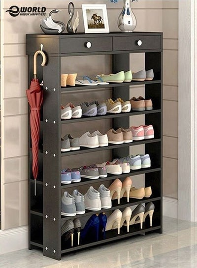 6-Tier Stylish  Shoe Organizer Rack For Entryway Hallway Storage Furniture With Open Shelves