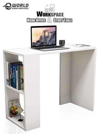Professional Workstation with Large Laptop Table Desktop Book Shelves for Storage and Organisation Sturdy Workspace for Home Office