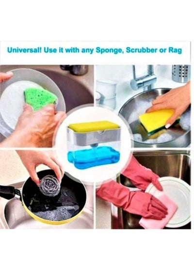 Kitchen Soap Dispenser With Sponge Holder Soap Pump Dispenser And Sponge Holder For Kitchen Sink Dish Washing Soap